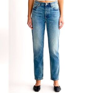 Everlane 90s Cheeky Jeans Sz 26 Ankle Vintage Mid Blue High Rise 100% Cotton